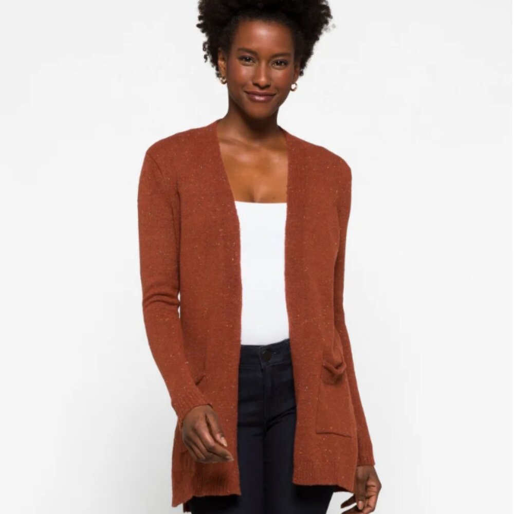 Love Ellie Wells Confetti Cardigan Stitch Fix Burnt Orange